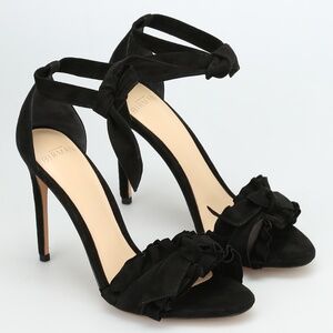 Alexandre Birman Black Suede Lupita Heeled Sandals